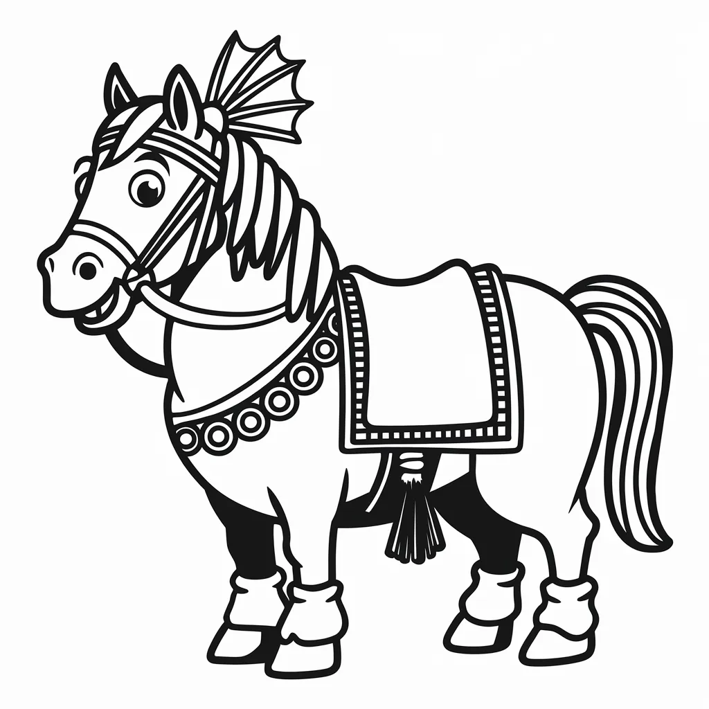 Gambar Kuda Mewarnai 14 gambar kuda mewarnai