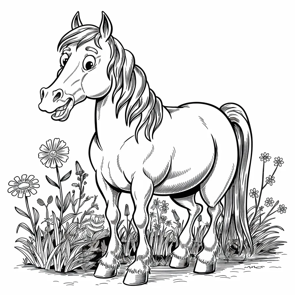 Gambar Kuda Mewarnai 15 gambar kuda mewarnai