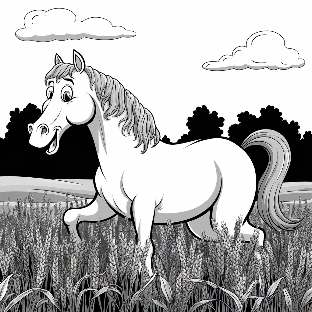 Gambar Kuda Mewarnai 16 gambar kuda mewarnai