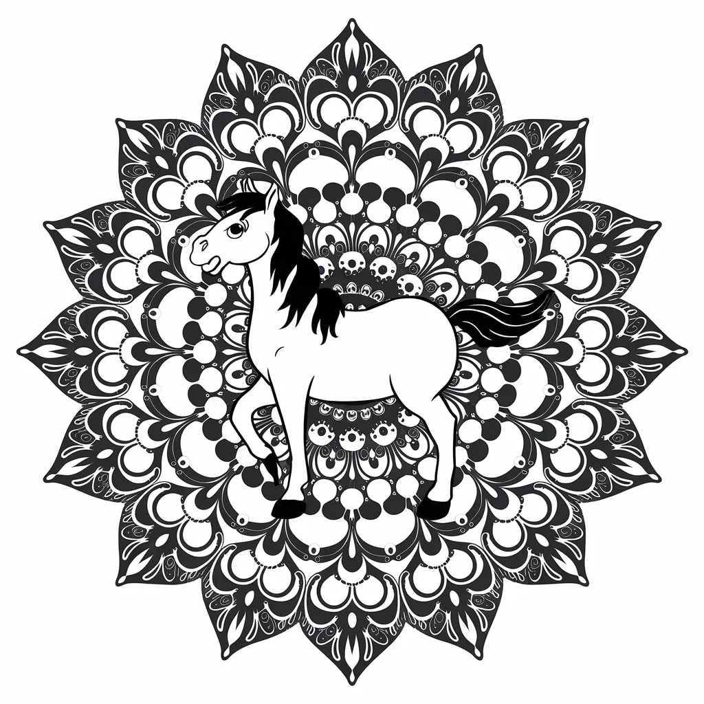 Gambar Kuda Mewarnai 19 gambar kuda mewarnai