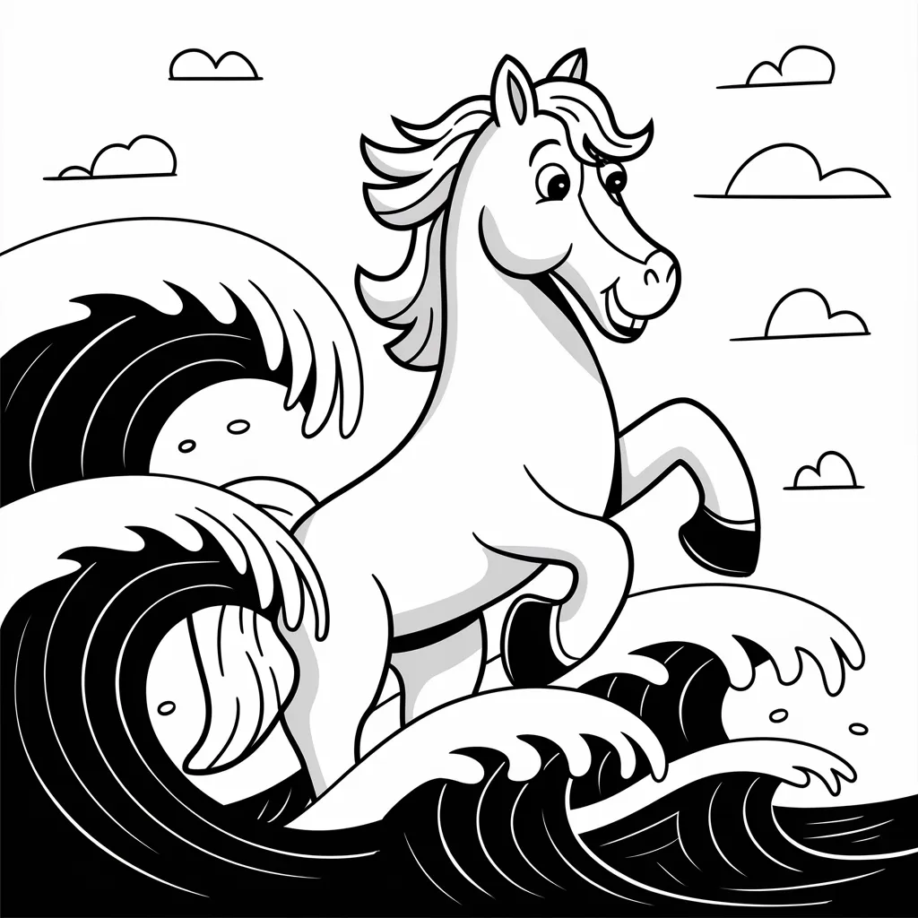 Gambar Kuda Mewarnai 20 gambar kuda mewarnai