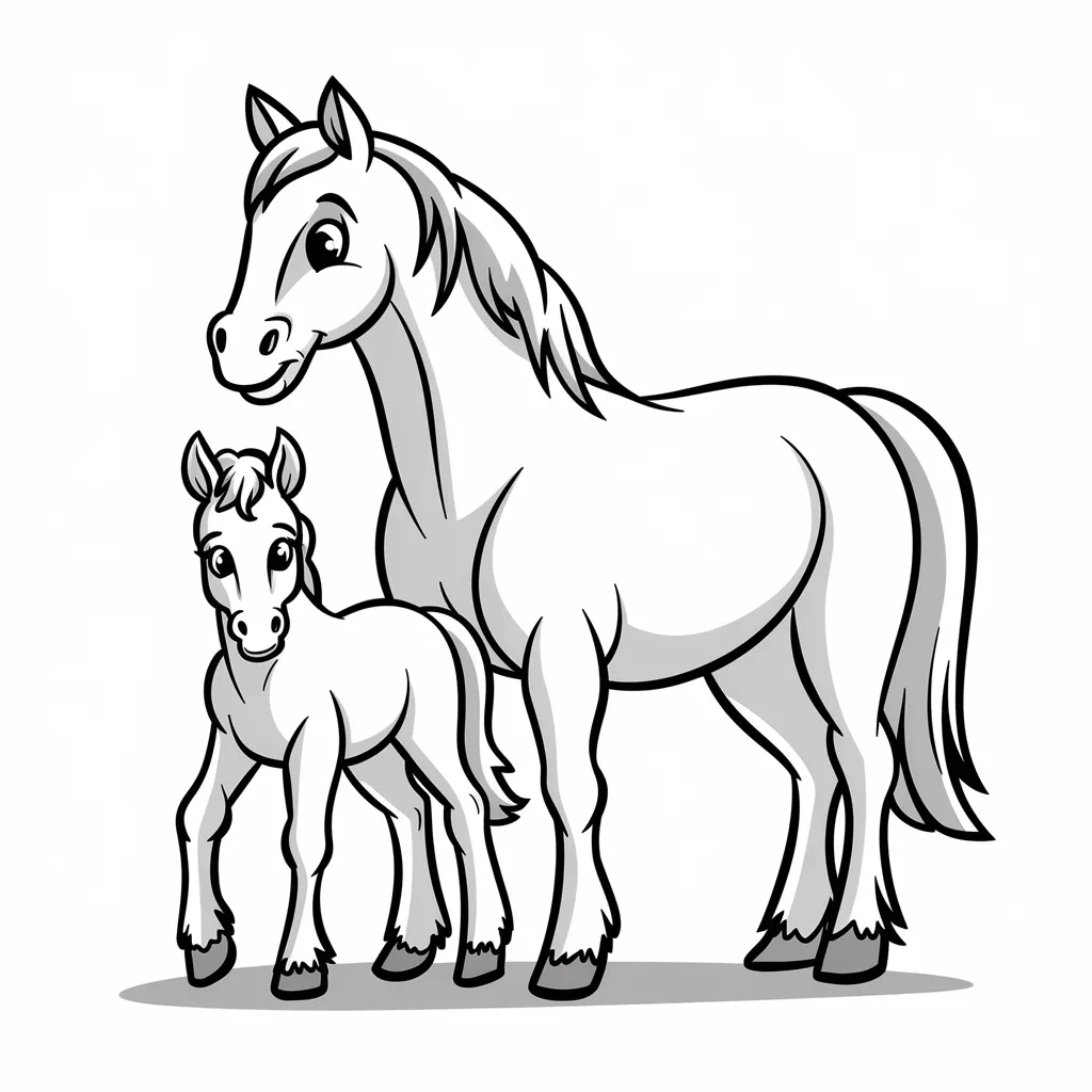 Gambar Kuda Mewarnai 3 gambar kuda mewarnai
