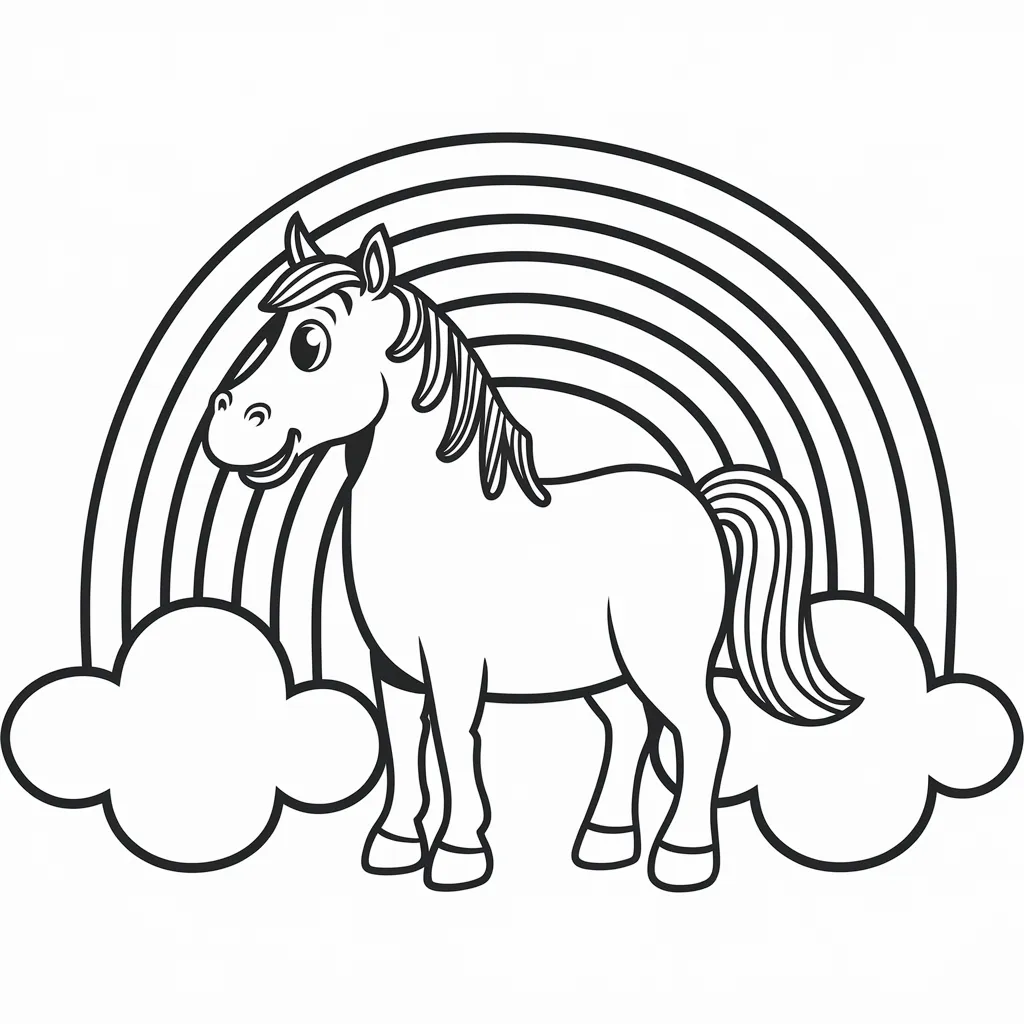Gambar Kuda Mewarnai 21 gambar kuda mewarnai