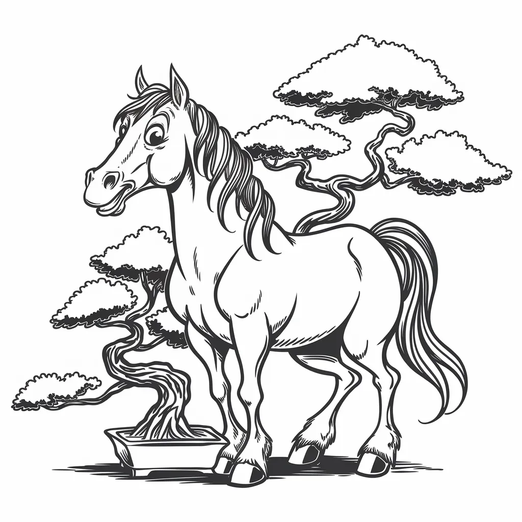 Gambar Kuda Mewarnai 22 gambar kuda mewarnai