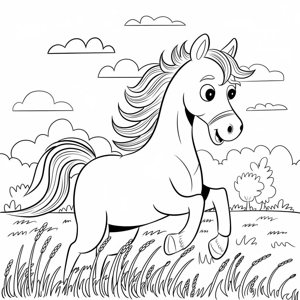 Gambar Kuda Mewarnai 23 gambar kuda mewarnai