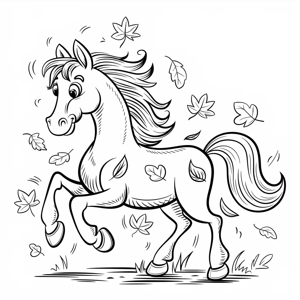 Gambar Kuda Mewarnai 26 gambar kuda mewarnai