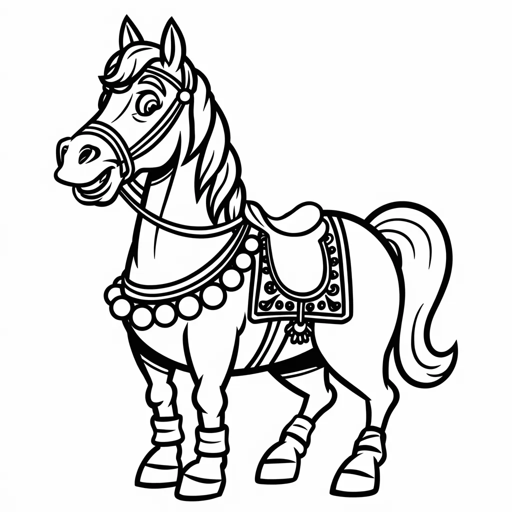 Gambar Kuda Mewarnai 30 gambar kuda mewarnai