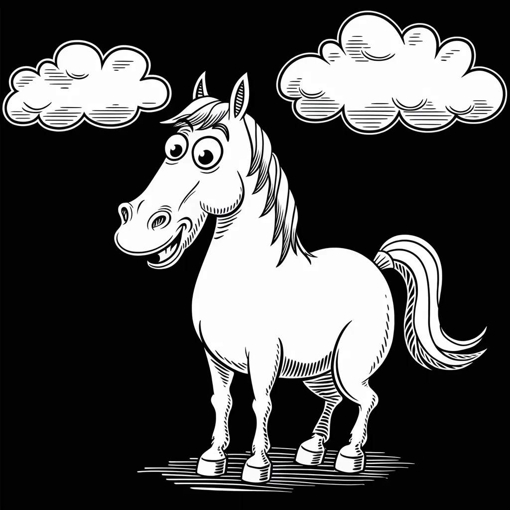 Gambar Kuda Mewarnai 31 gambar kuda mewarnai