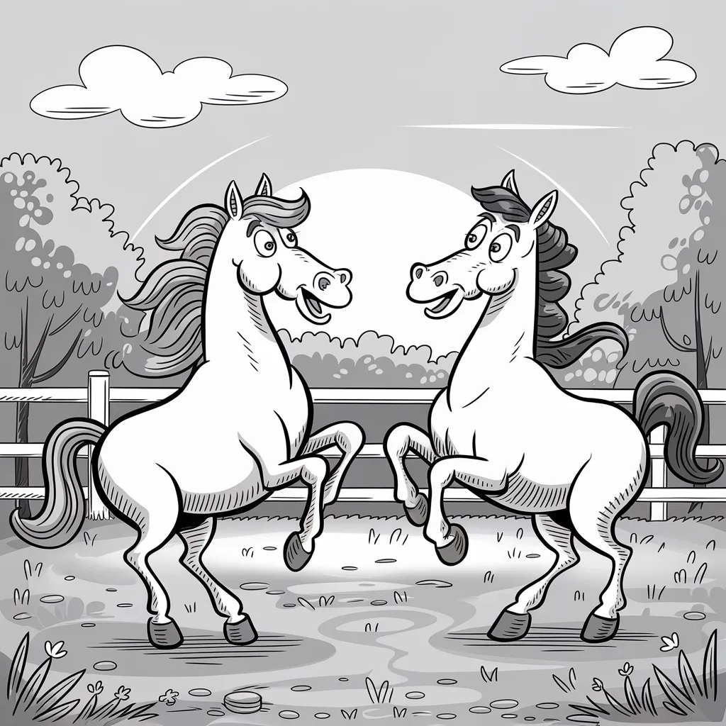 Gambar Kuda Mewarnai 6 gambar kuda mewarnai