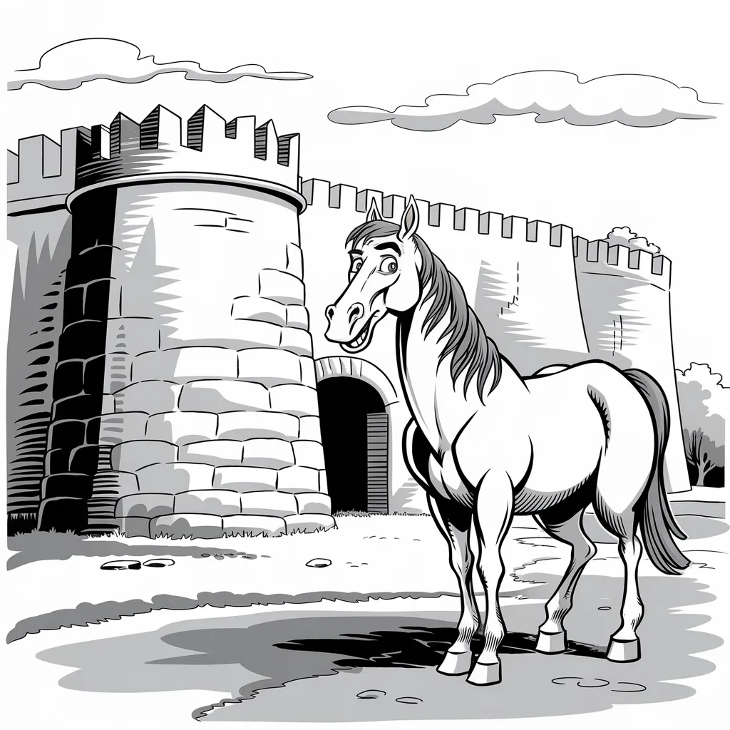 Gambar Kuda Mewarnai 7 gambar kuda mewarnai