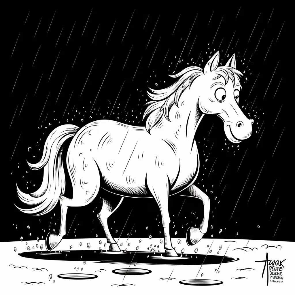 Gambar Kuda Mewarnai 9 gambar kuda mewarnai