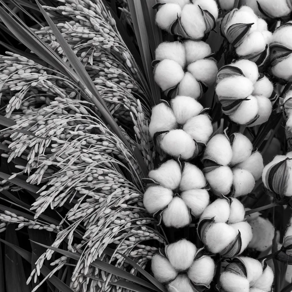 Gambar Padi dan Kapas Hitam Putih 13 gambar padi dan kapas hitam putih