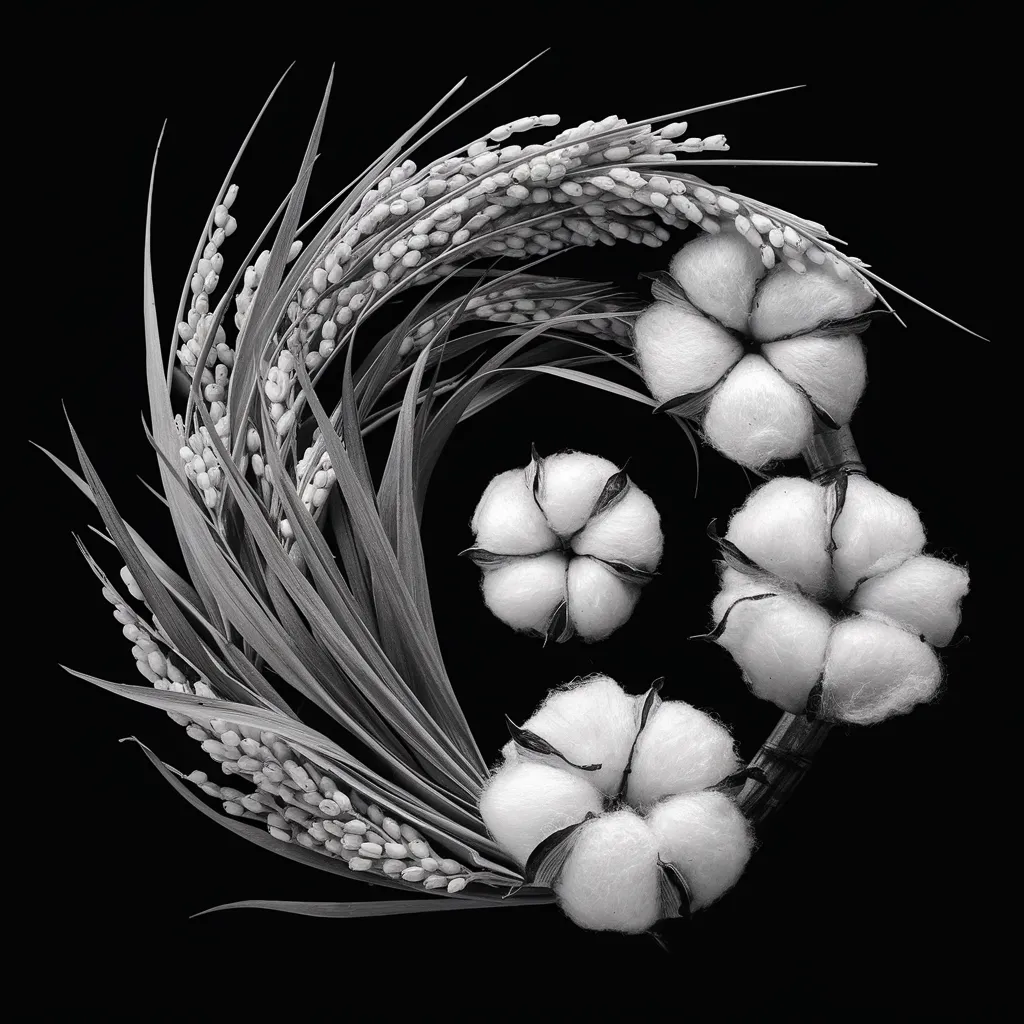 Gambar Padi dan Kapas Hitam Putih 15 gambar padi dan kapas hitam putih