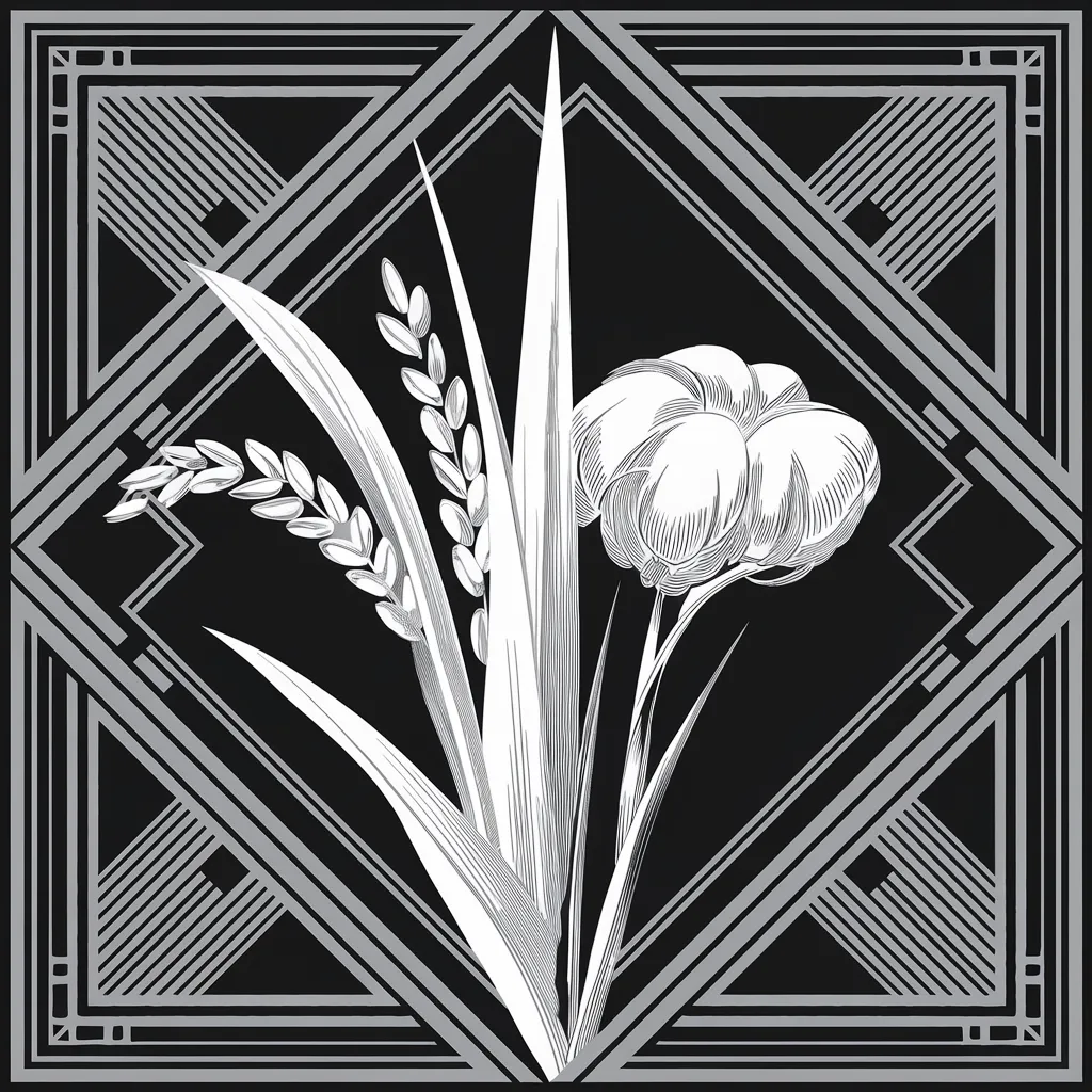 Gambar Padi dan Kapas Hitam Putih 29 gambar padi dan kapas hitam putih