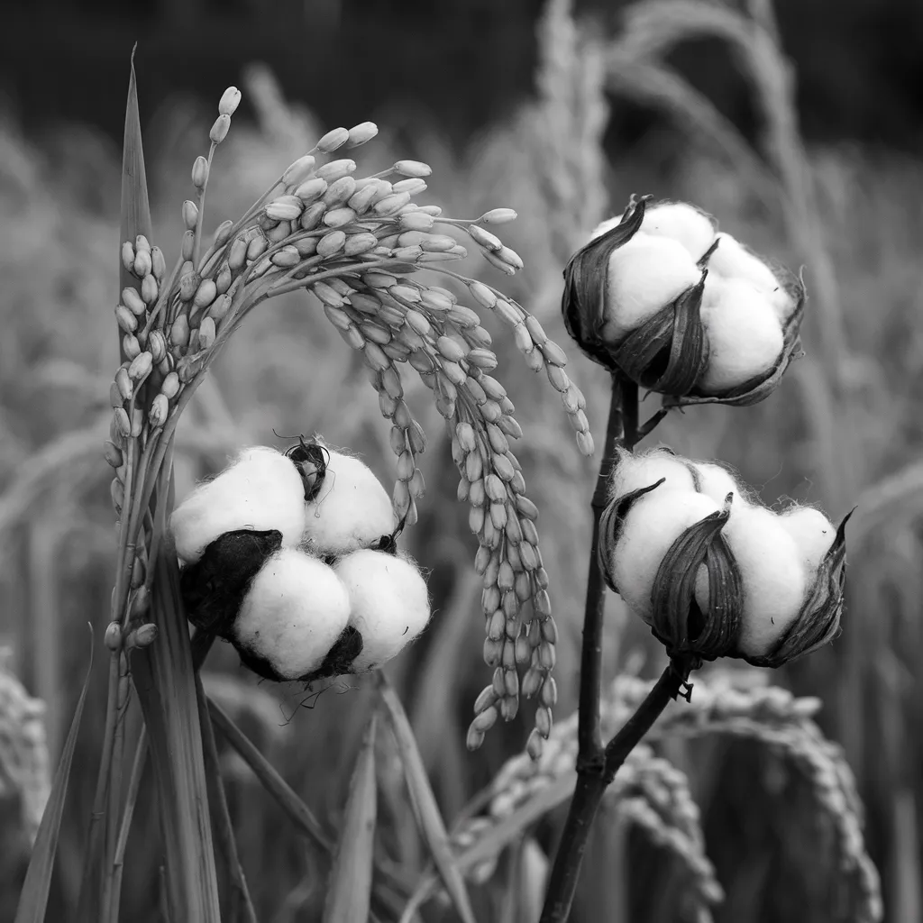 Gambar Padi dan Kapas Hitam Putih 6 gambar padi dan kapas hitam putih