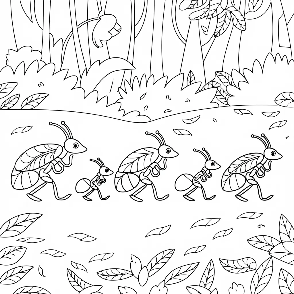 Gambar Mewarnai Semut 2 gambar mewarnai semut