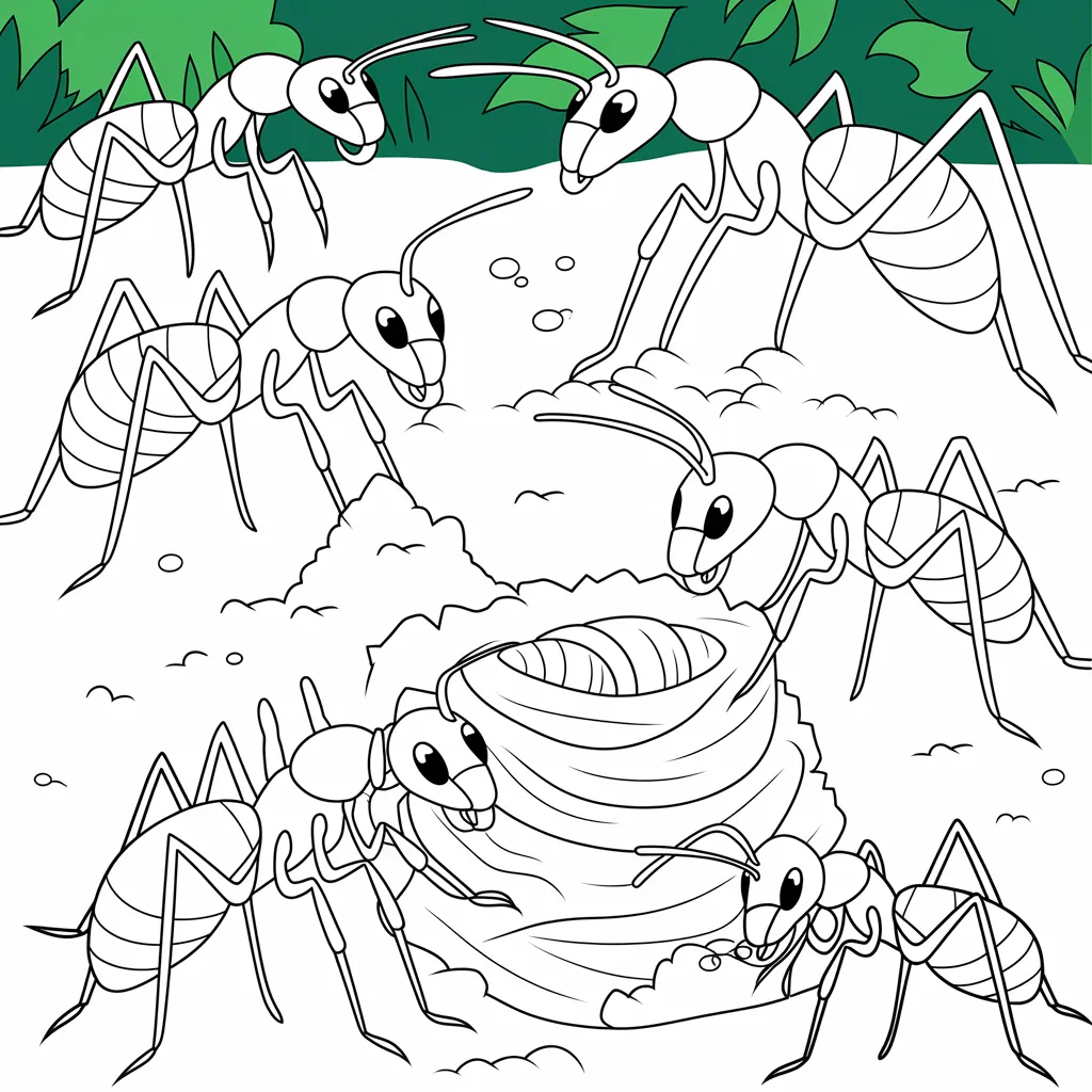 Gambar Mewarnai Semut 11 gambar mewarnai semut