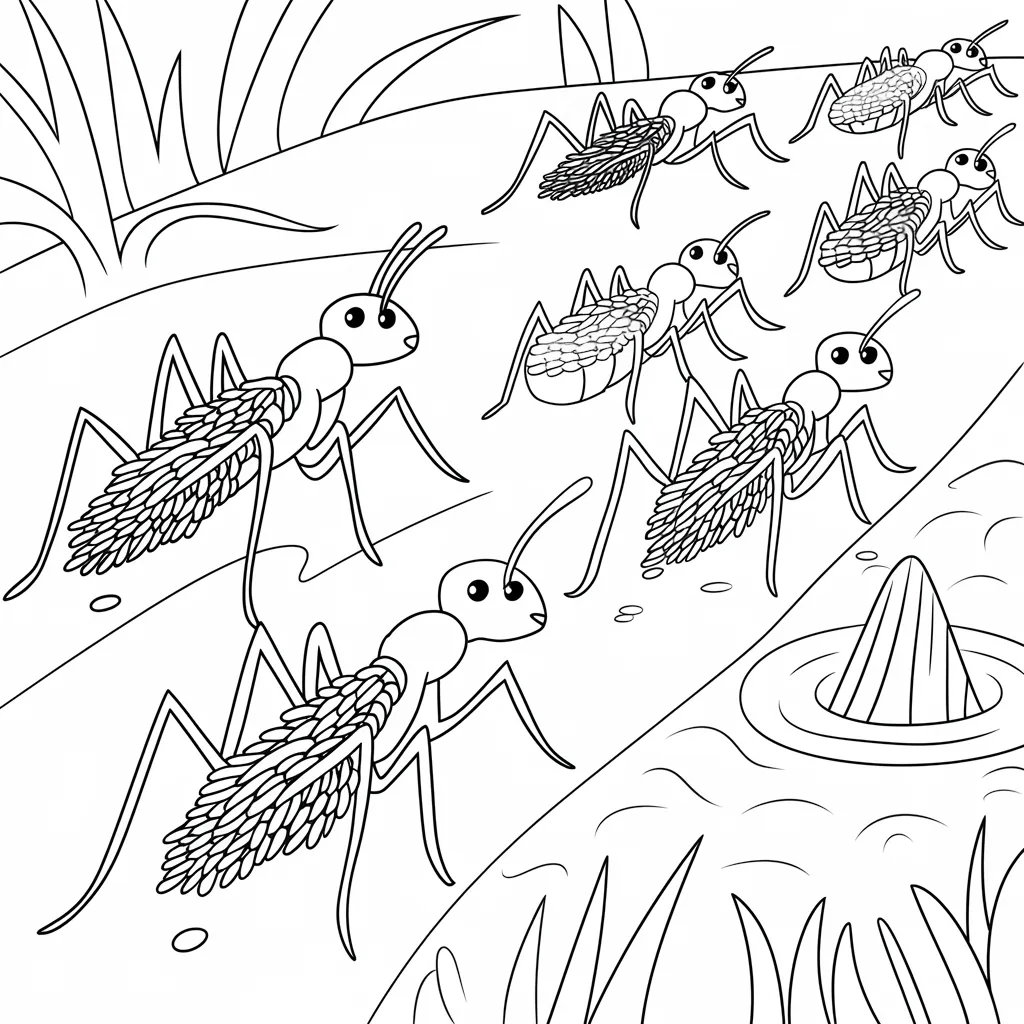 Gambar Mewarnai Semut 13 gambar mewarnai semut