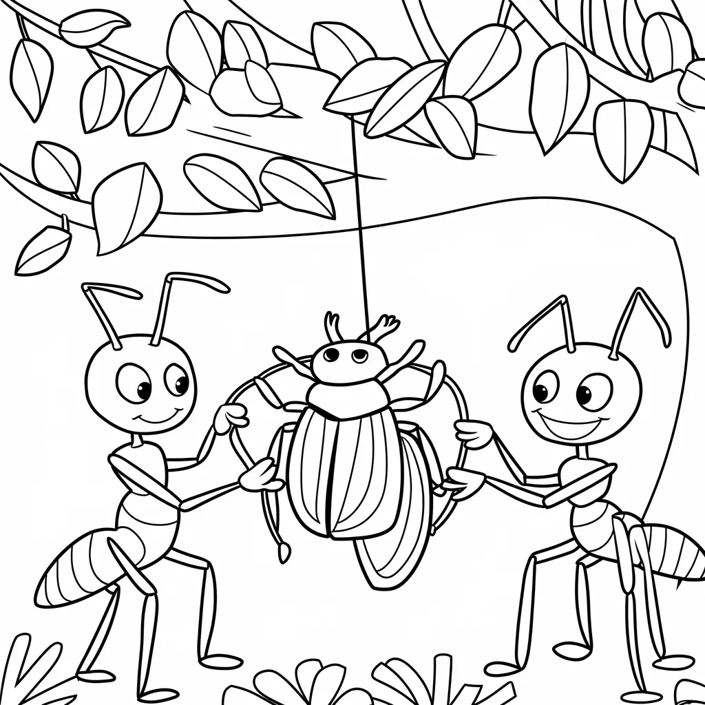 Gambar Mewarnai Semut 14 gambar mewarnai semut