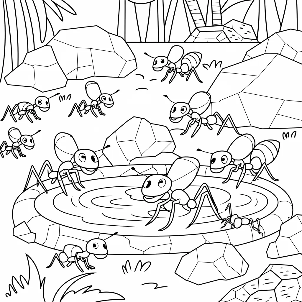 Gambar Mewarnai Semut 17 gambar mewarnai semut