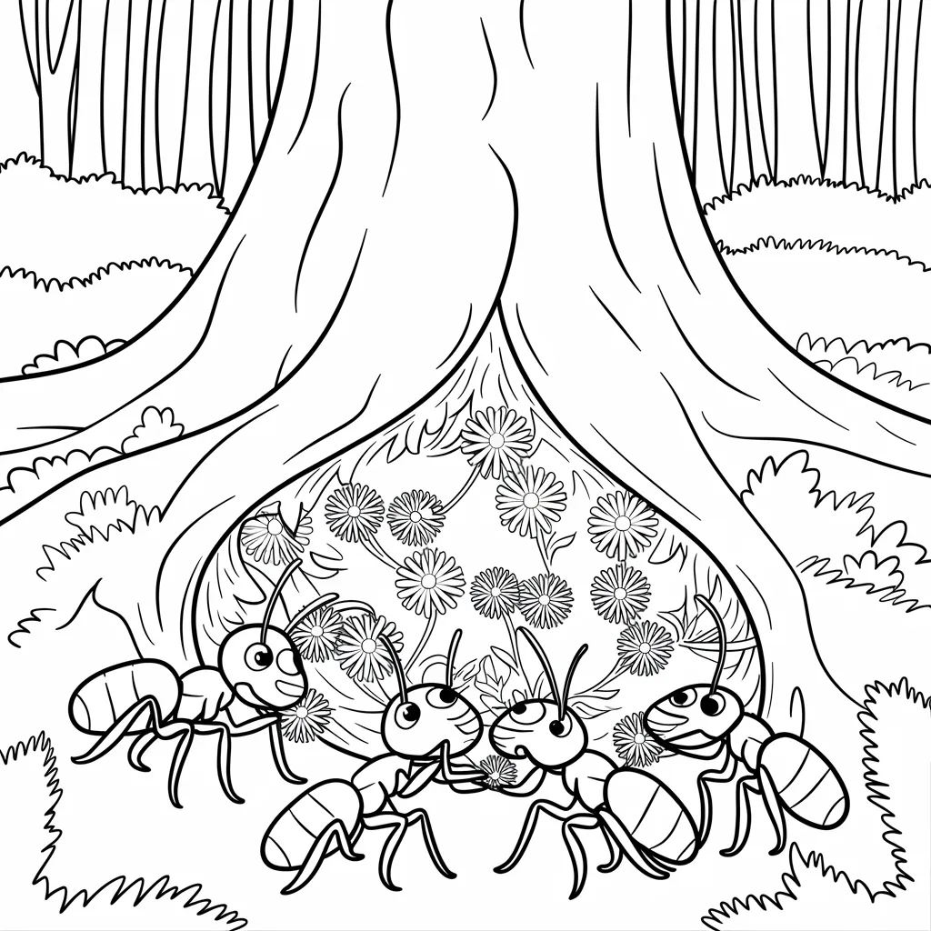 Gambar Mewarnai Semut 19 gambar mewarnai semut