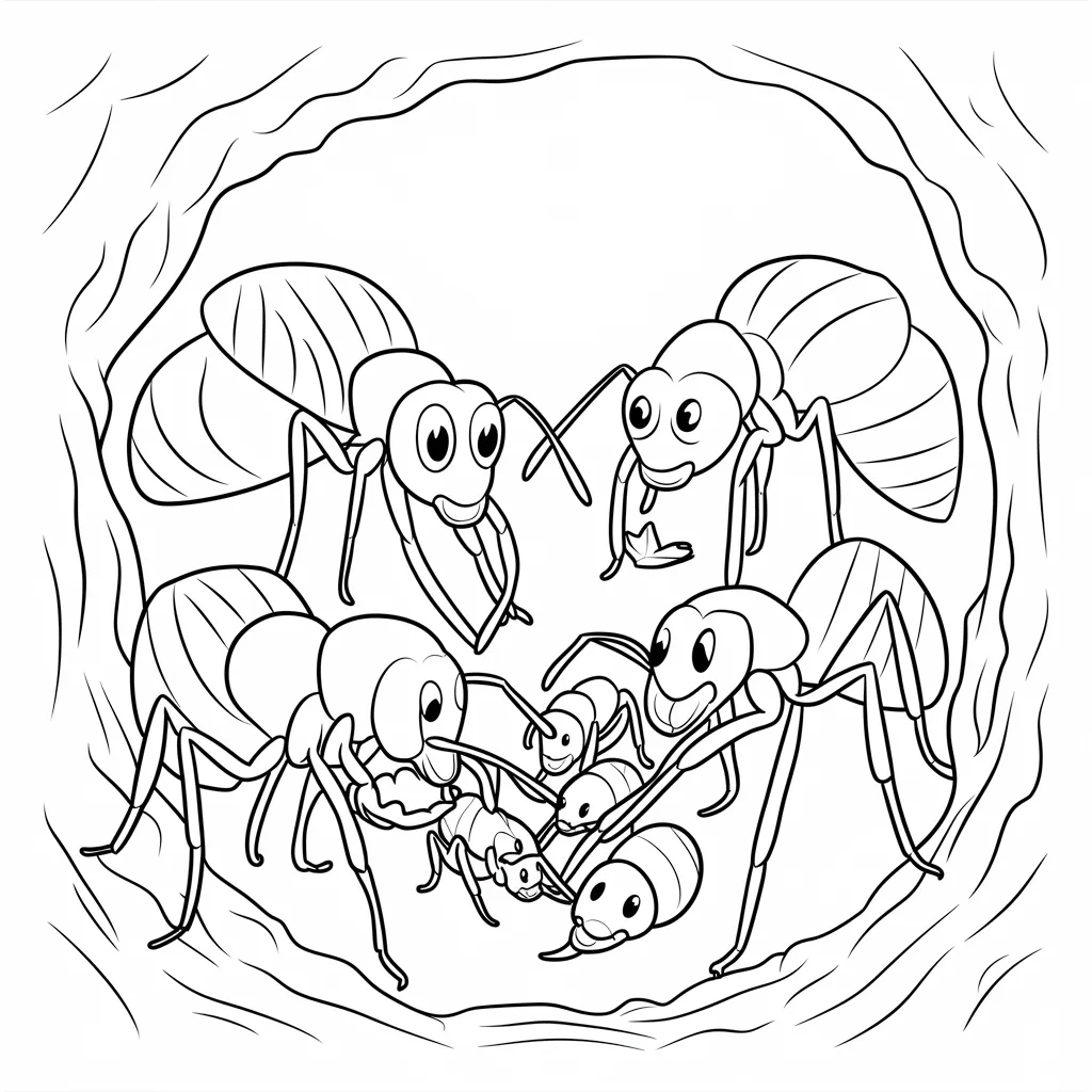 Gambar Mewarnai Semut 22 gambar mewarnai semut