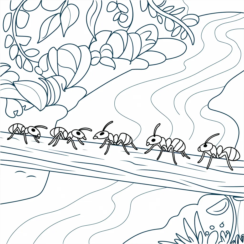 Gambar Mewarnai Semut 23 gambar mewarnai semut