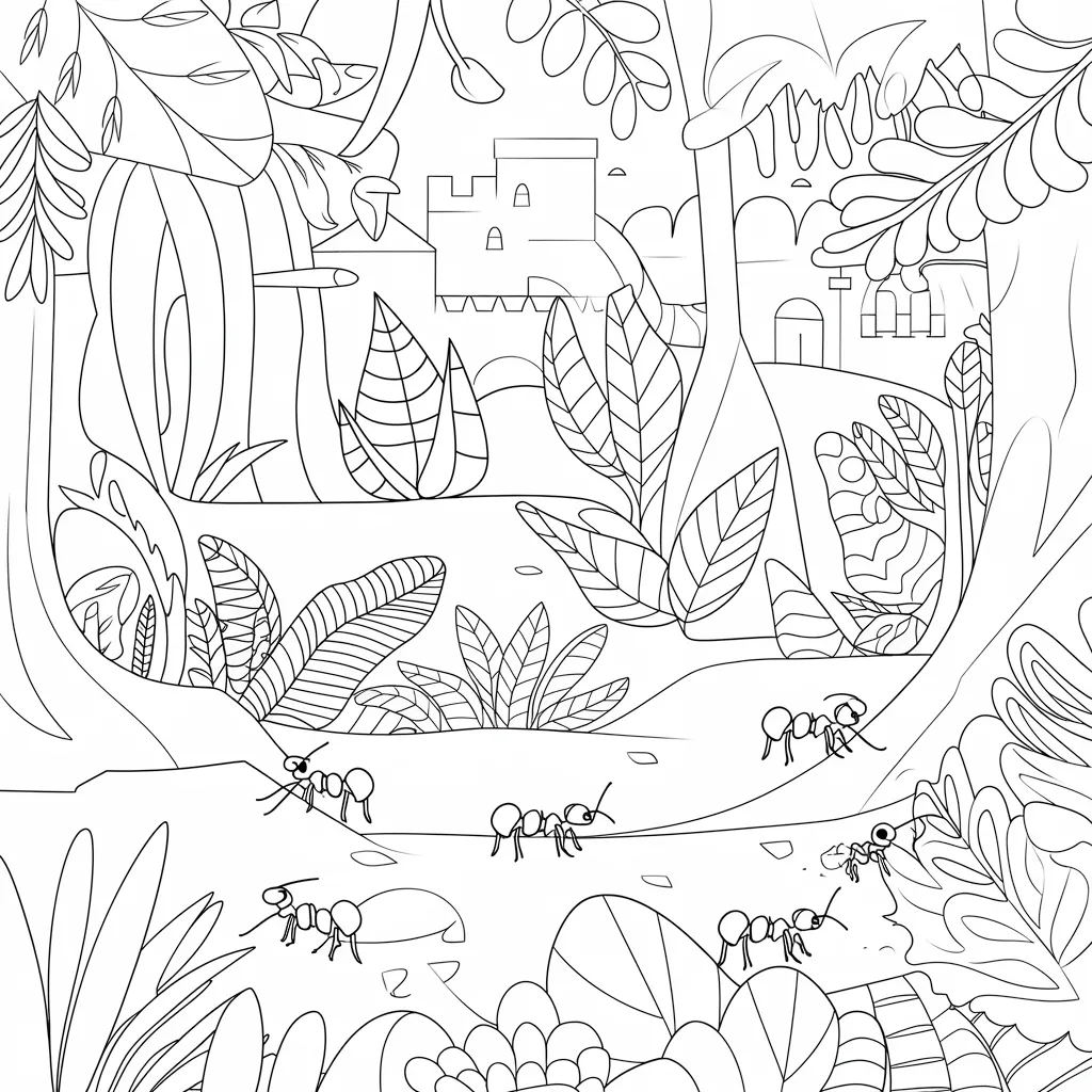 Gambar Mewarnai Semut 25 gambar mewarnai semut