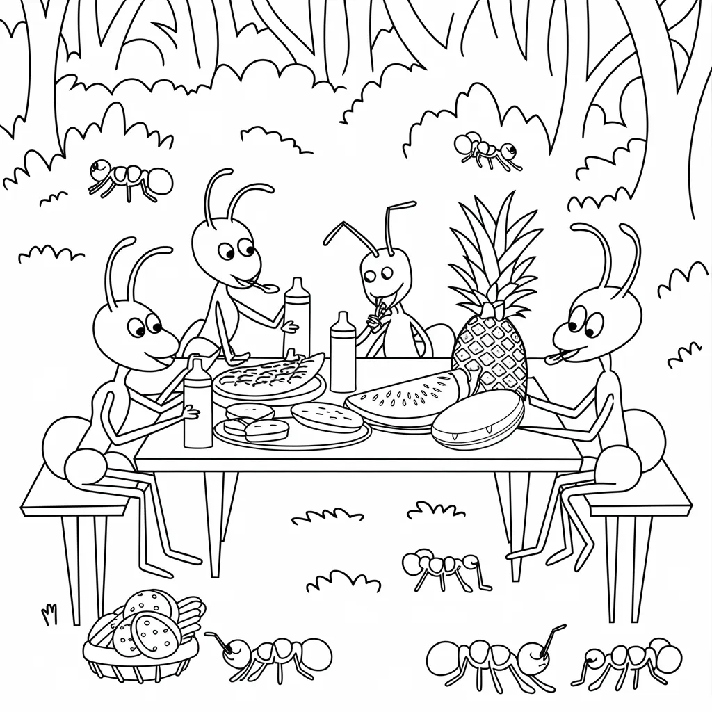 Gambar Mewarnai Semut 27 gambar mewarnai semut