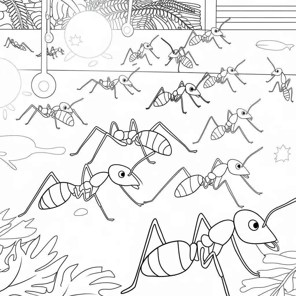 Gambar Mewarnai Semut 28 gambar mewarnai semut