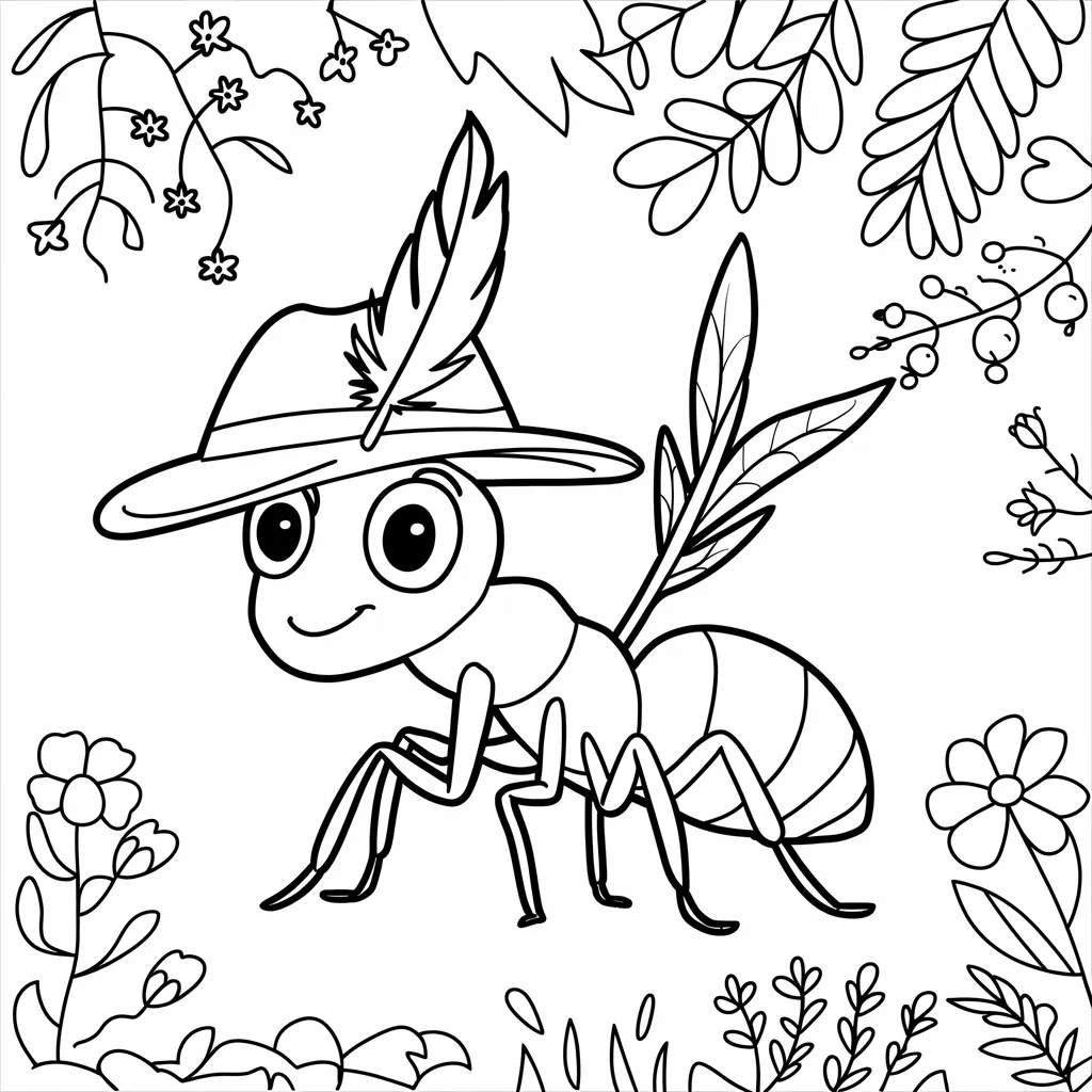 Gambar Mewarnai Semut 30 gambar mewarnai semut