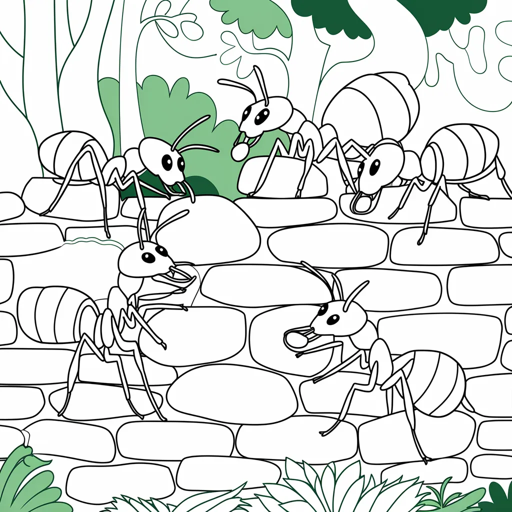 Gambar Mewarnai Semut 5 gambar mewarnai semut