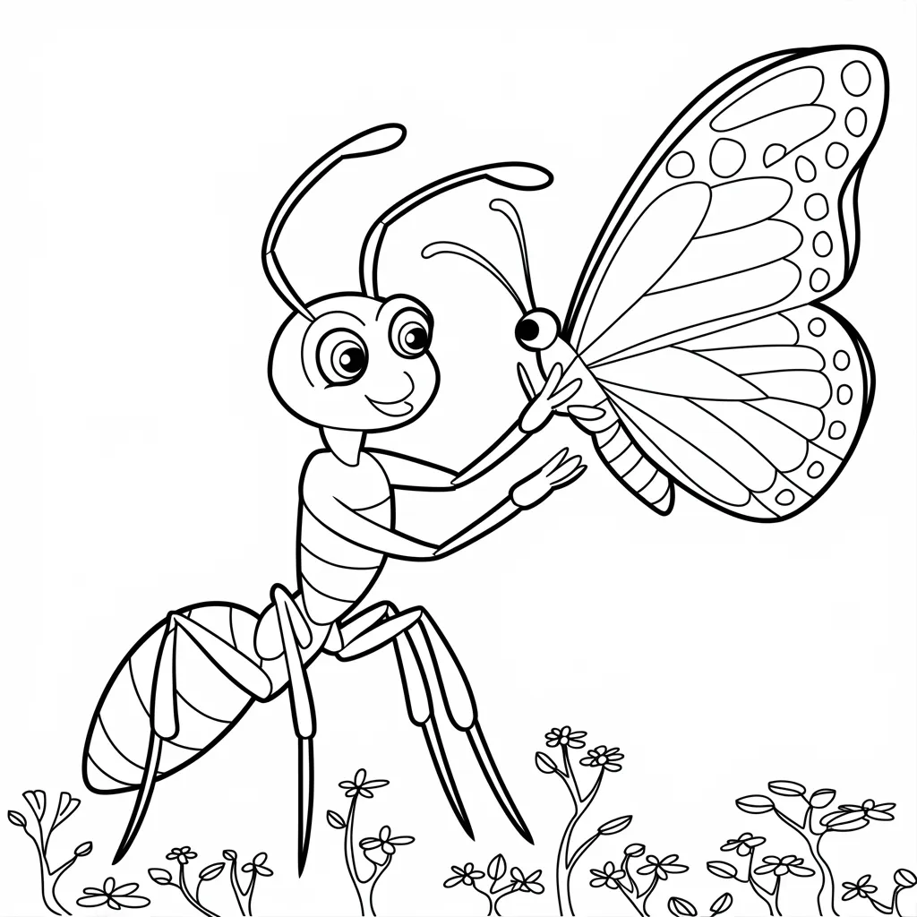 Gambar Mewarnai Semut 6 gambar mewarnai semut