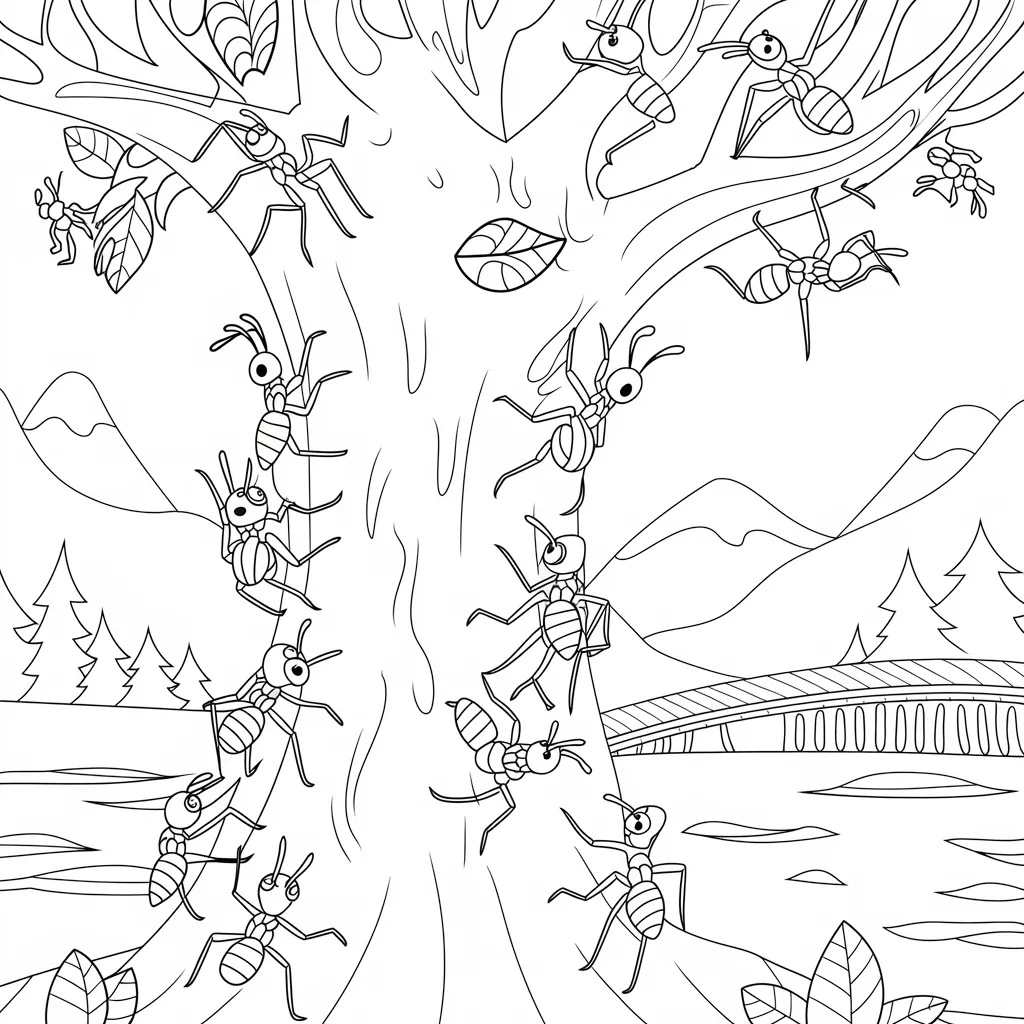 Gambar Mewarnai Semut 7 gambar mewarnai semut