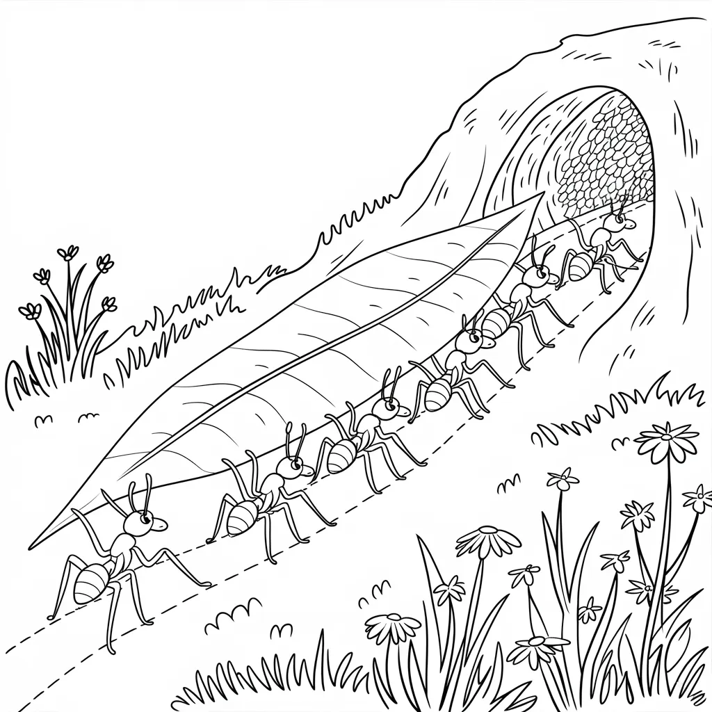 Gambar Mewarnai Semut 8 gambar mewarnai semut