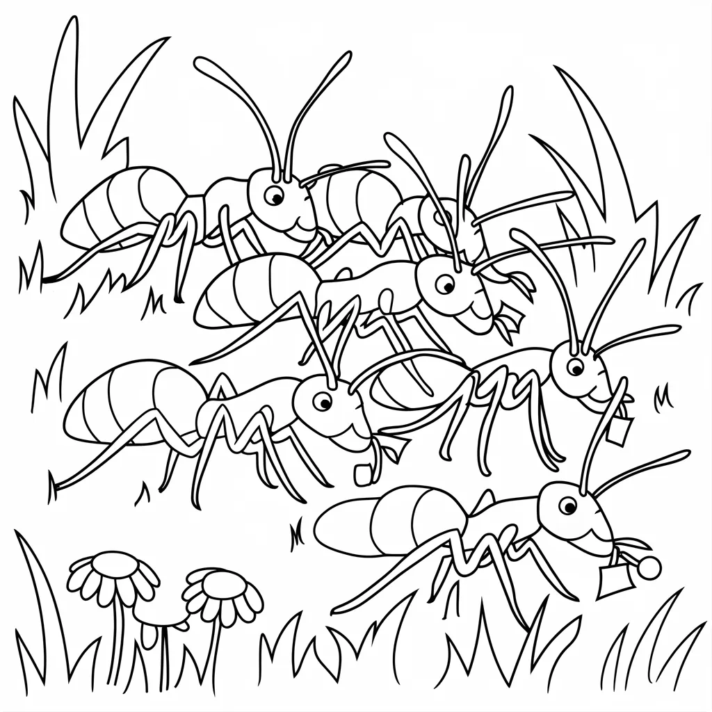 Gambar Mewarnai Semut 10 gambar mewarnai semut