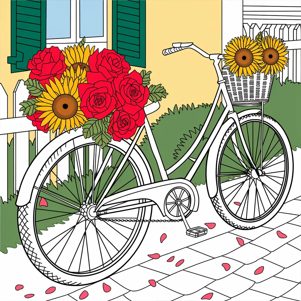 Gambar Sepeda Mewarnai 2 gambar sepeda mewarnai