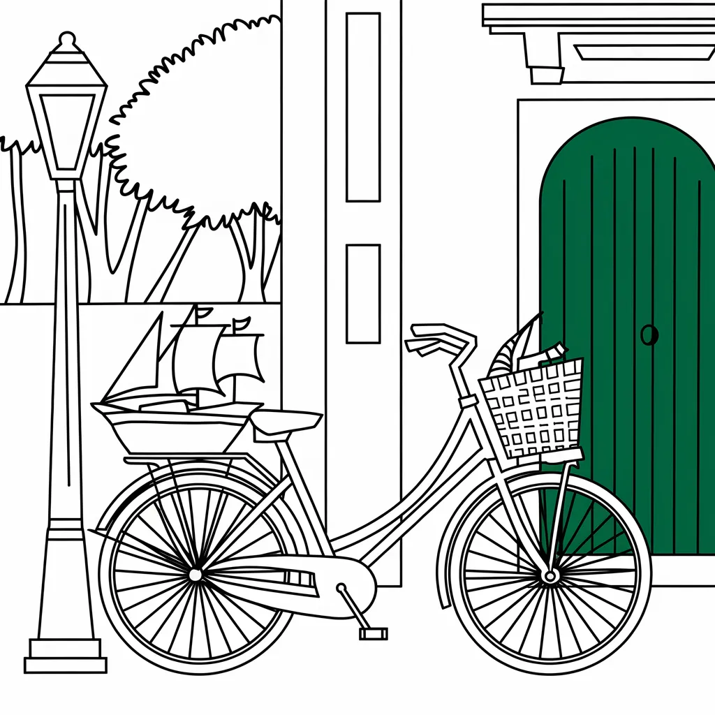 Gambar Sepeda Mewarnai 17 gambar sepeda mewarnai