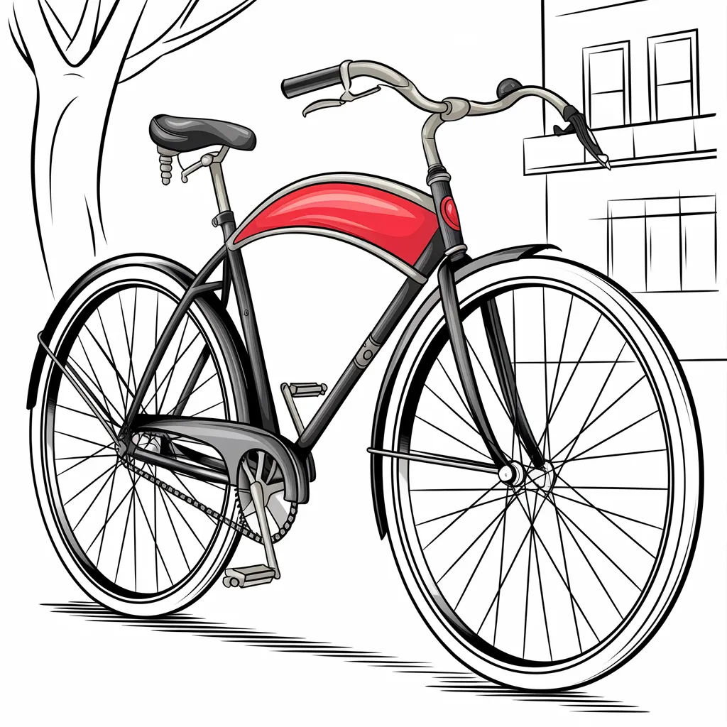 Gambar Sepeda Mewarnai 18 gambar sepeda mewarnai