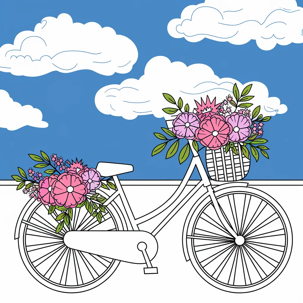 Gambar Sepeda Mewarnai 21 gambar sepeda mewarnai