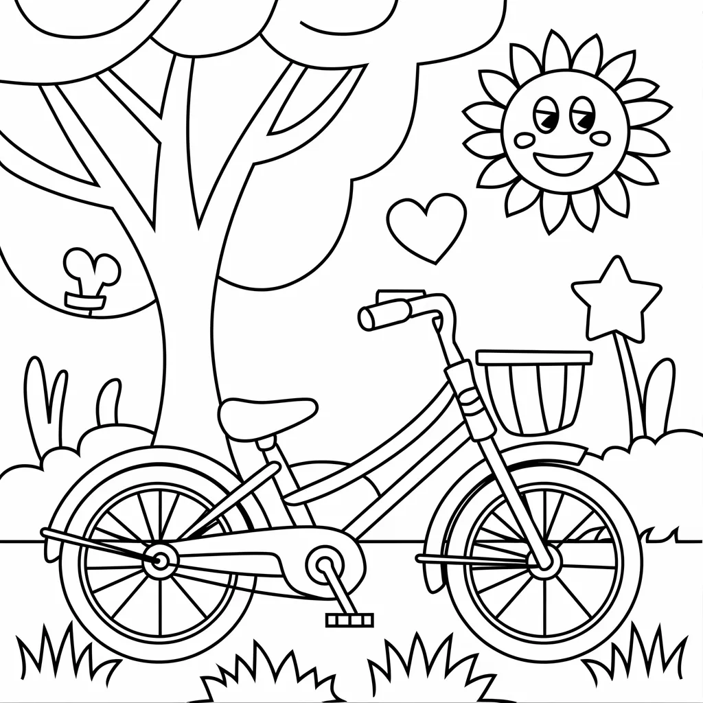 Gambar Sepeda Mewarnai 5 gambar sepeda mewarnai