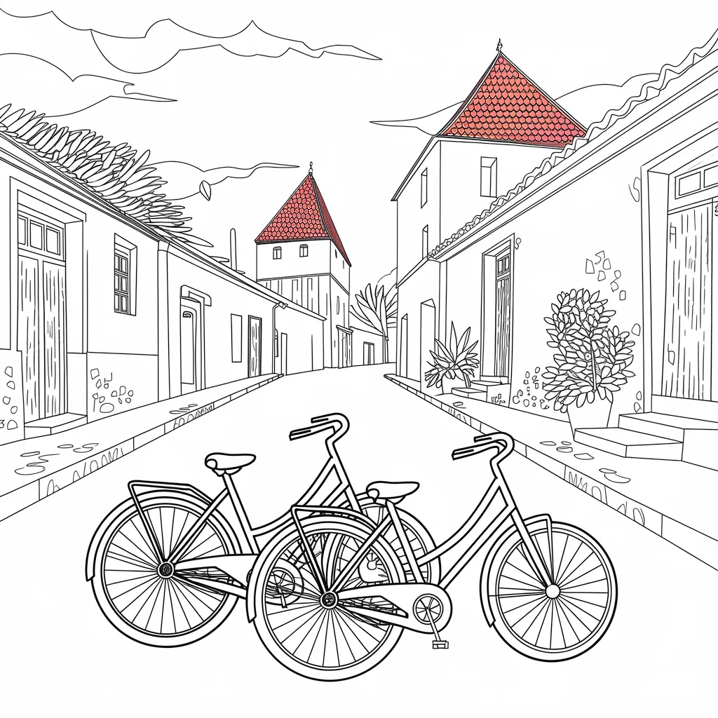 Gambar Sepeda Mewarnai 6 gambar sepeda mewarnai