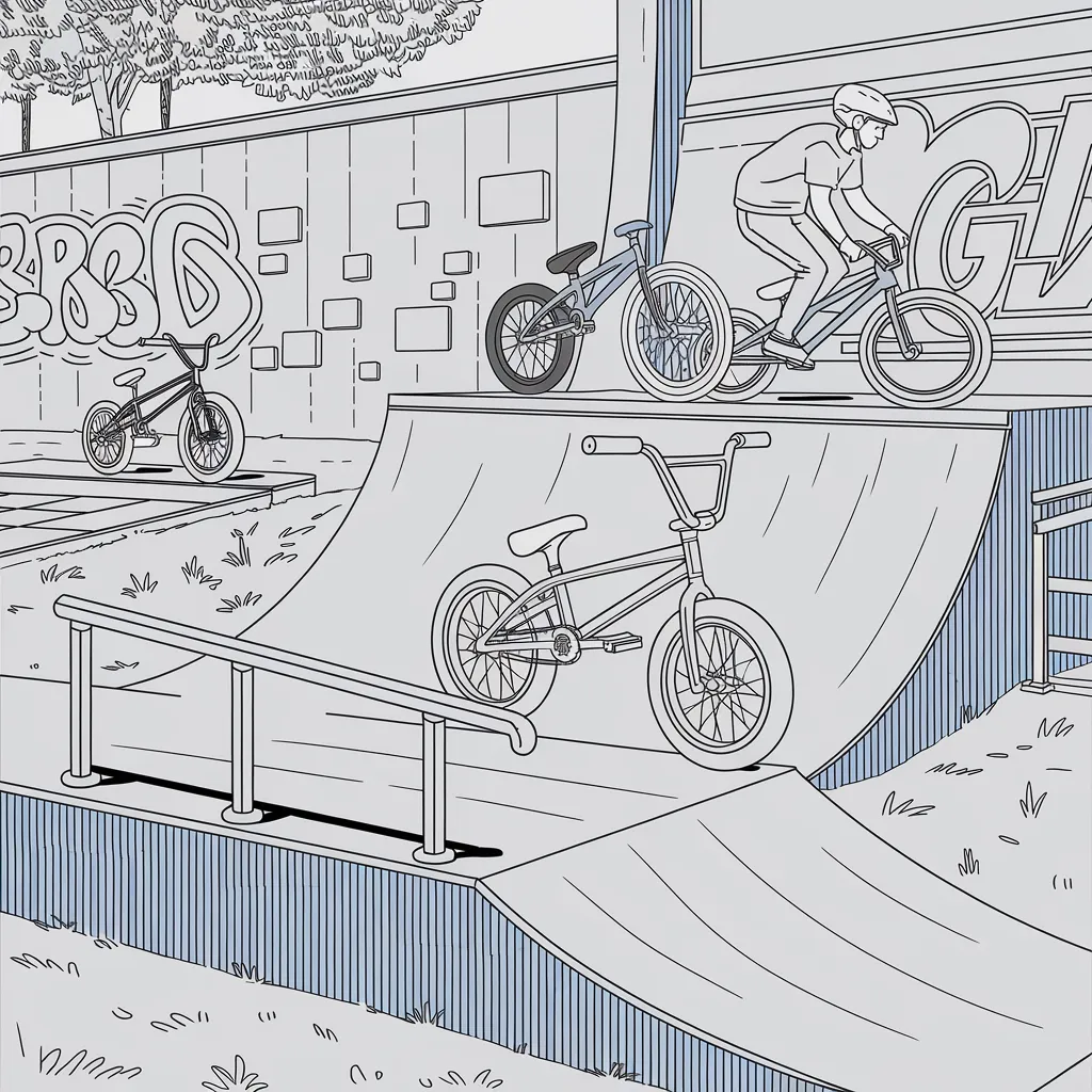 Gambar Sepeda Mewarnai 7 gambar sepeda mewarnai