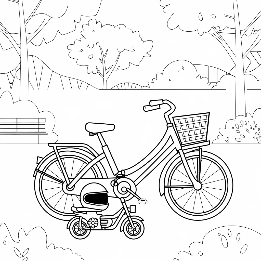 Gambar Sepeda Mewarnai 8 gambar sepeda mewarnai